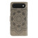iPhone 17 Air Sun Mandala Embossing Leather Phone Case - Grey