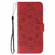 iPhone 17 Air Sun Mandala Embossing Leather Phone Case - Red