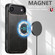 iPhone 17 AIr Suteni J05 Leather Magnetic MagSafe Phone Case - Black
