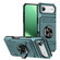 iPhone 17 Air TPU+PC Shockproof Card Phone Case with Metal Ring Holder - Green