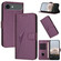 iPhone 17 Air Triangle Pattern Buckle Clasp Leather Phone Case - Dark Purple
