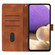 iPhone 17 Air Triangles Embossed Leather Phone Case - Brown