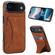 iPhone 17 Air Ultra-thin Shockproof Phone Protective Case with Holder - Brown