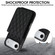iPhone 17 Air YM015 Crossbody Rhombic Card Bag RFID Phone Case - Black