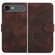 iPhone 17 Air YX0060 Elephant Head Embossed Phone Leather Case with Lanyard - Coffee