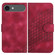 iPhone 17 Air YX0060 Elephant Head Embossed Phone Leather Case with Lanyard - Rose Red