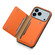 iPhone 17 Pro Max Calf Texture Card Bag Design Full Coverage Phone Case - Orange