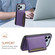 iPhone 17 Pro Max Calf Texture Card Bag Design Full Coverage Phone Case - Purple