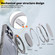 iPhone 17 Pro 360-degree Rotating MagSafe Magnetic Holder Phone Case - Titanium Grey