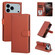 iPhone 17 Pro 3-Card Slots Multifunctional Leather Phone Case - Brown
