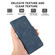 iPhone 17 Pro ABEEL Frosted Magnetic RFID Leather Phone Case - Blue