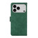iPhone 17 Pro ABEEL Frosted Magnetic RFID Leather Phone Case - Green