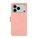 iPhone 17 Pro ABEEL Frosted Magnetic RFID Leather Phone Case - Pink