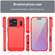 iPhone 17 Pro Brushed Texture Carbon Fiber TPU Phone Case - Red