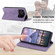 iPhone 17 Pro Business Solid Color Magnetic RFID Leather Phone Case - Purple