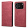 iPhone 17 Pro Business Solid Color Magnetic RFID Leather Phone Case - Red