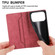 iPhone 17 Pro Business Solid Color Magnetic RFID Leather Phone Case - Red