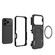 iPhone 17 Pro Butterfly Armor MagSafe Magnetic Ring Shockproof Phone Case - Blue