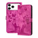 iPhone 17 Pro Butterfly Cat Embossing Flip Leather Phone Case - Pink