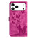 iPhone 17 Pro Butterfly Cat Embossing Flip Leather Phone Case - Pink