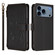 iPhone 17 Pro Butterfly Love Flower Multi-card Zipper Wallet Leather Phone Case - Black