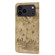 iPhone 17 Pro Cartoon Sakura Cat Embossed Leather Phone Case - Brown