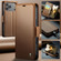 iPhone 17 Pro CaseMe 023 Butterfly Buckle Litchi Texture RFID Anti-theft Leather Phone Case - Brown