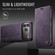 iPhone 17 Pro CaseMe 033 Calf Leather Lining Microfibre RFID Blocking Phone Case - Purple