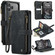 iPhone 17 Pro CaseMe C30 Card Slots Zipper Wallet Leather Phone Case - Black