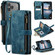 iPhone 17 Pro CaseMe C30 Card Slots Zipper Wallet Leather Phone Case - Blue