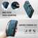 iPhone 17 Pro CaseMe C30 Card Slots Zipper Wallet Leather Phone Case - Blue