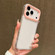 iPhone 17 Pro Color Contrast Lens Frame Transparent TPU Phone Case - Transparent+Light Pink