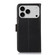 iPhone 17 Pro Crazy Horse Top Layer Cowhide Leather Phone Case - Black
