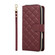 iPhone 17 Pro Crossbody Rhombic Zipper Tower Buckle Leather Phone Case with Lanyard - Wine Red