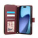 iPhone 17 Pro Crossbody Rhombic Zipper Tower Buckle Leather Phone Case with Lanyard - Wine Red