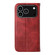 iPhone 17 Pro Cubic Grid Calf Texture Magnetic Leather Phone Case - Red