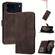 iPhone 17 Pro Cubic Skin Feel Flip Leather Phone Case - Brown