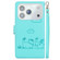 iPhone 17 Pro Cute Cats RFID Leather Phone Case - Green
