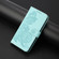 iPhone 17 Pro Datura Flower Embossed Flip Leather Phone Case - Light Blue
