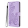 iPhone 17 Pro Datura Flower Embossed Flip Leather Phone Case - Purple
