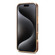 iPhone 17 Pro Denior Cowhide Leather Plating Phone Case - Brown