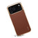 iPhone 17 Pro Denior Cowhide Leather Plating Phone Case - Brown