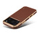iPhone 17 Pro Denior Cowhide Leather Plating Phone Case - Brown