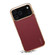 iPhone 17 Pro Denior Cowhide Leather Plating Phone Case - Red