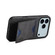 iPhone 17 Pro Denior D06 PU Back Cover Card Slot Holder Phone Case - Black