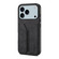 iPhone 17 Pro Denior D07 DV Elastic Card Slot PU Back Cover Phone Case - Black