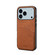 iPhone 17 Pro Denior D09 PU Dual Card Slot Back Cover Phone Case - Brown