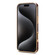 iPhone 17 Pro Denior Oil Wax Leather Electroplating Phone Case - Black