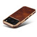 iPhone 17 Pro Denior Oil Wax Leather Electroplating Phone Case - Brown