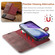 iPhone 17 Pro DG.MING Crazy Horse Texture Detachable Magnetic Leather Phone Case - Red
